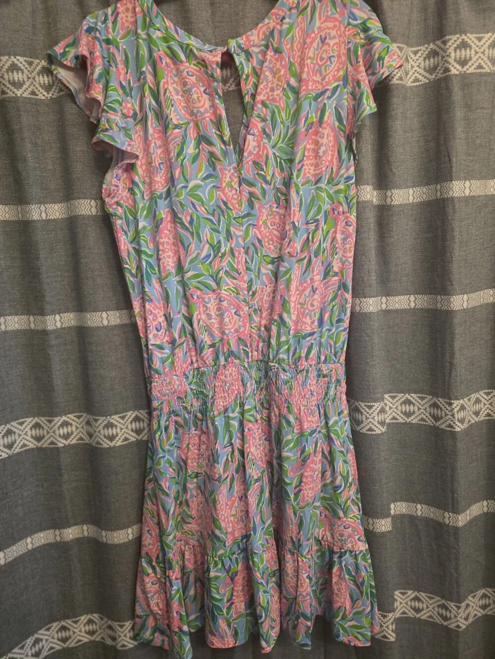 LILLY PULITZER Ravi Romper Frenchie Blue Turtley in Love NWT $168
